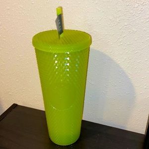 Starbucks 24oz venti lemon grass studded glow in the dark tumbler cold cup.